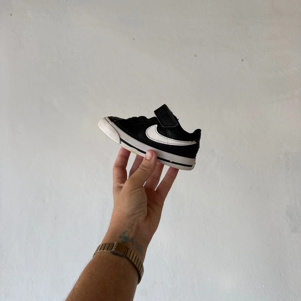 Nike Court Legacy TD Black White Hook & Loop Toddler Sneakers Size 5C DA5382-002 - Picture 10 of 10
